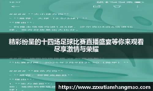 精彩纷呈的十四场足球比赛直播盛宴等你来观看尽享激情与荣耀